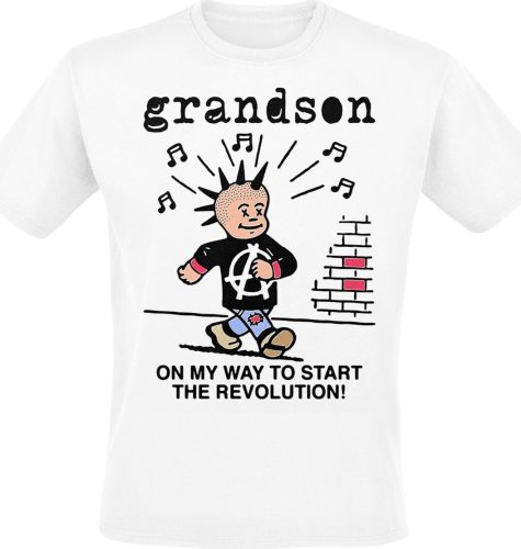Grandson Start A Revolution Tričko bílá