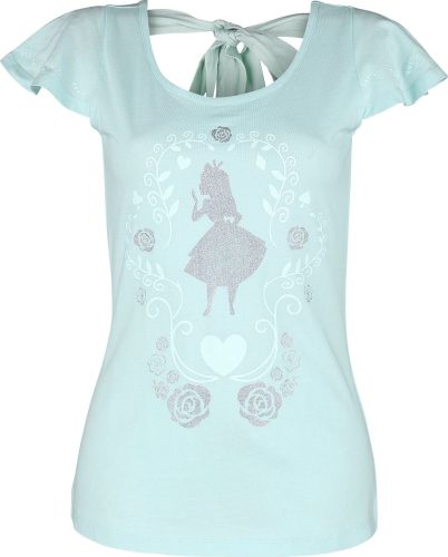 Alice in Wonderland Alice and Flowers Dámské tričko světle modrá
