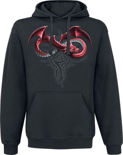 Spiral Infinity Dragons Hoodie Mikina s kapucí černá