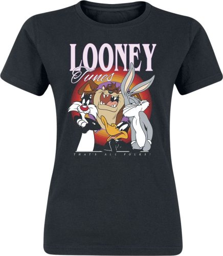 Looney Tunes New Montage Dámské tričko černá