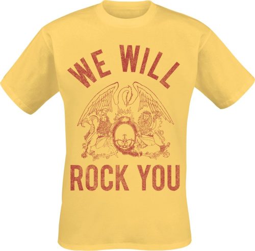 Queen We Will Rock You Tričko žlutá