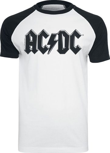 AC/DC Black Logo Tričko bílá/cerná