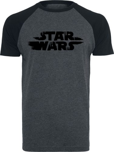 Star Wars Rough Logo Tričko cerná/šedá