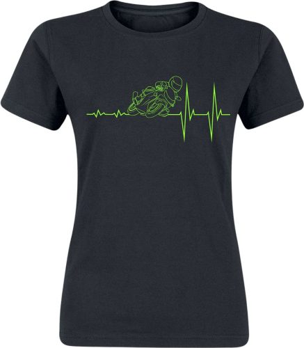 Sprüche EKG - Motorrad Dámské tričko černá