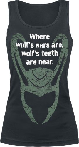 Loki Wolf Teeth Dámský top černá