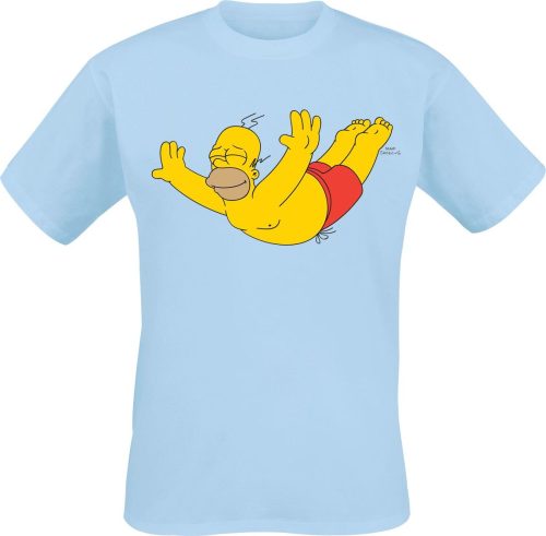 Die Simpsons Homer Water Jump Tričko modrá