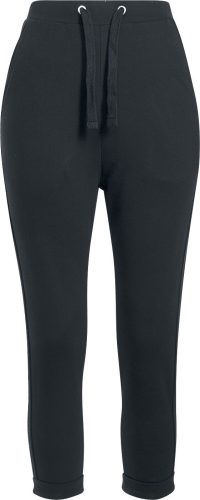 Urban Classics Dámské teplákové kalhoty s neukončenými lemy a zahnutými manžety Tepláky černá