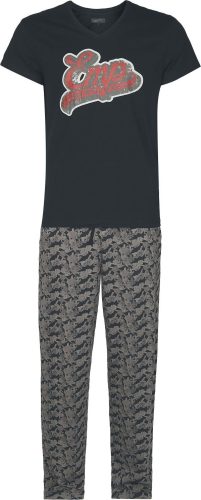 EMP Stage Collection Pyjama mit Retro EMP Print pyžama černá