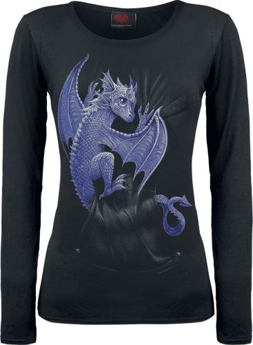 Spiral Pocket Dragon Dámské tričko s dlouhými rukávy černá