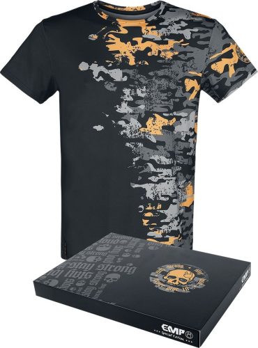 EMP Special Collection Sportovní tričko s kamufláž potiskem Tričko černá