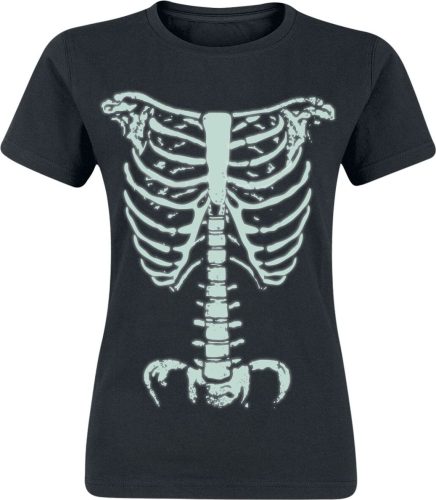 Zábavné tričko Skelett Dámské tričko černá