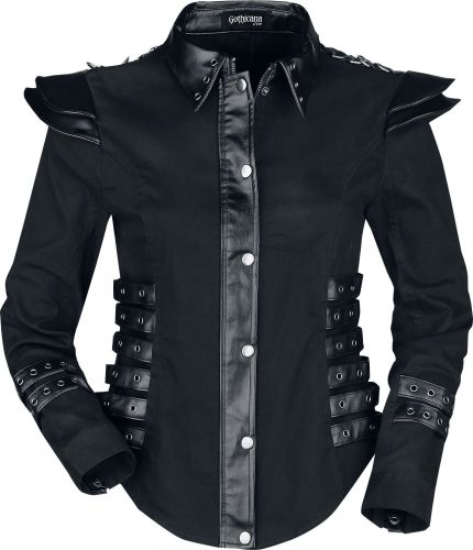 Gothicana by EMP Bunda s koženkovými detaily Dámská bunda černá