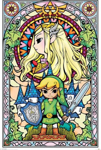 The Legend Of Zelda Stained Glass plakát vícebarevný