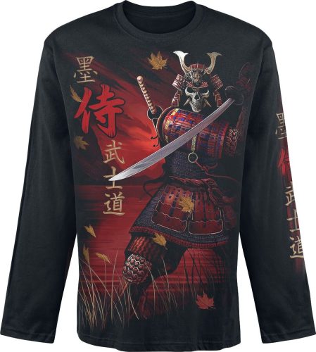 Spiral Samurai Tričko s dlouhým rukávem černá