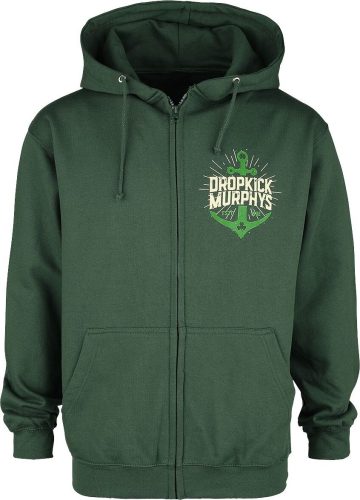 Dropkick Murphys Anchor Admat Green Mikina s kapucí na zip tmave zelená