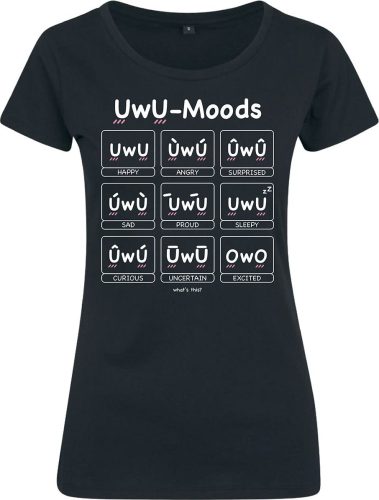 Zábavné tričko UwU Moods Dámské tričko černá