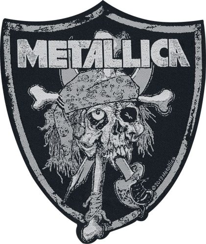 Metallica Raiders Skull nášivka cerná/šedá