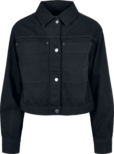 Urban Classics Krátká dámská pracovní bunda Dámská dzínsová bunda černá