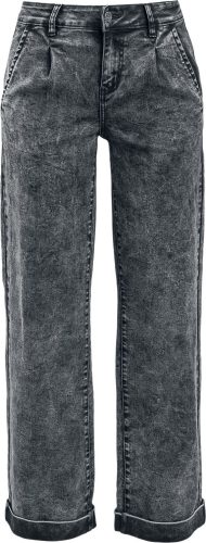 Black Premium by EMP Šedé Marlene kalhoty Dámské džíny černá
