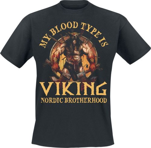 Sprüche My Blood Type Is Viking Tričko černá