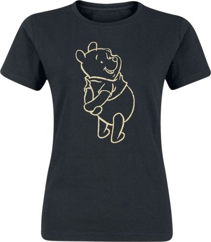 Medvídek Pu Outline Pose Dámské tričko černá