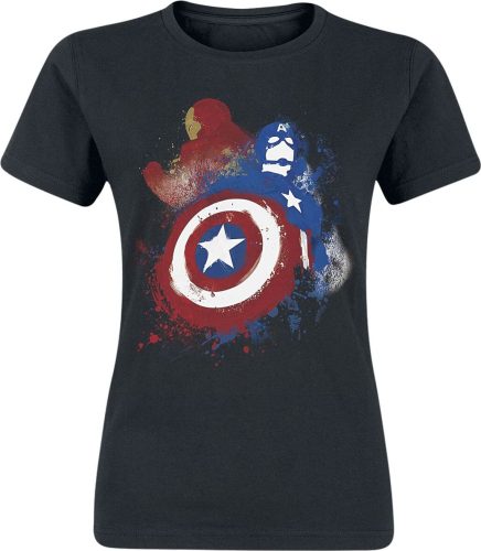 Captain America Painted Dámské tričko černá