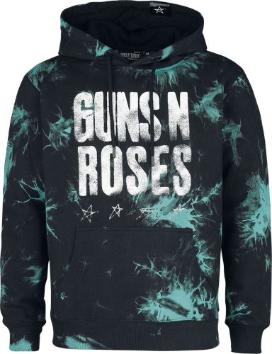 Guns N' Roses EMP Signature Collection Mikina s kapucí cerná/tyrkysová