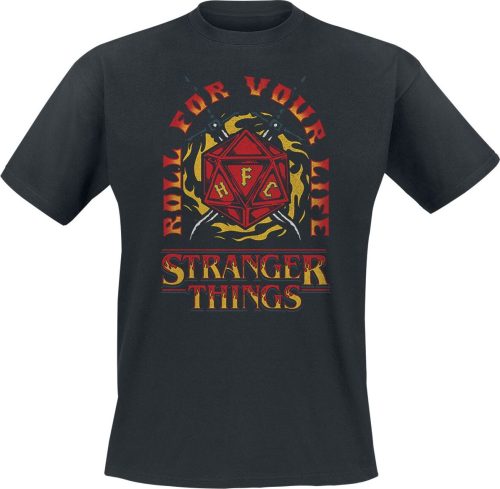 Stranger Things HFC - Roll For Your Life Tričko černá