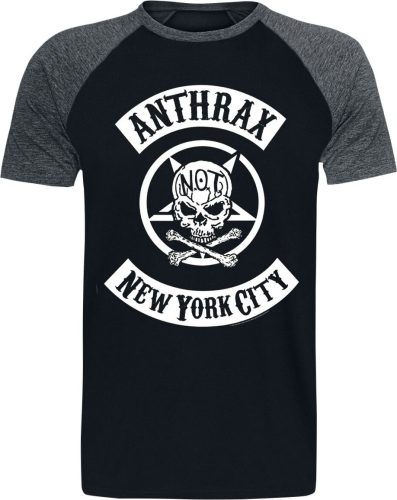 Anthrax Biker Skull Tričko cerná/šedá