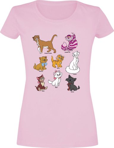 Disney Classics Cats Grid Dámské tričko světle růžová