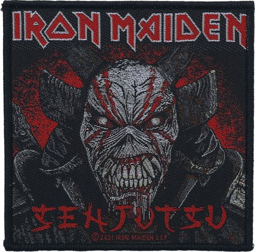 Iron Maiden Senjutsu Back Cover nášivka cerná/cervená
