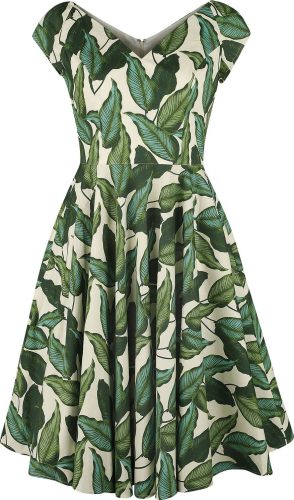 Hell Bunny Šaty v štýle 50-tych rokov Rainforest Šaty zelená