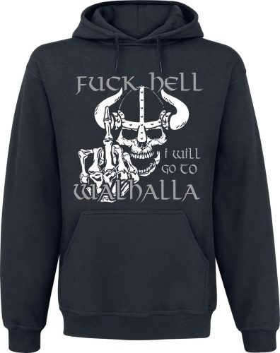 Sprüche Fuck Hell - I Will Go To Walhalla Mikina s kapucí černá