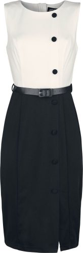 H&R London Dvoubarevné šaty Sasha Šaty cerná/bílá