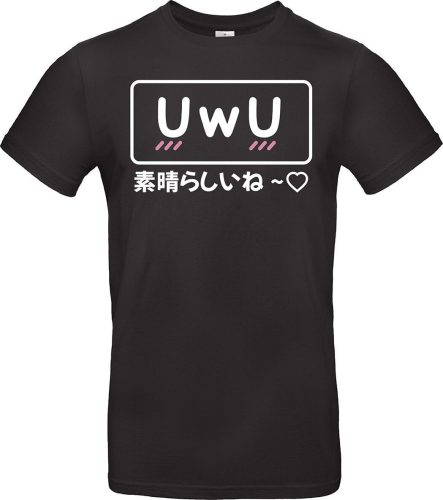 Zábavné tričko UwU Subarashii Tričko černá