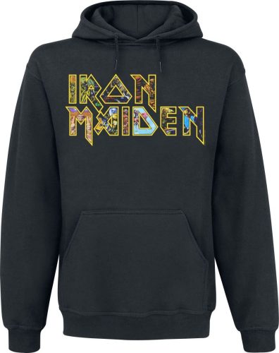 Iron Maiden Eddies Logo Mikina s kapucí černá