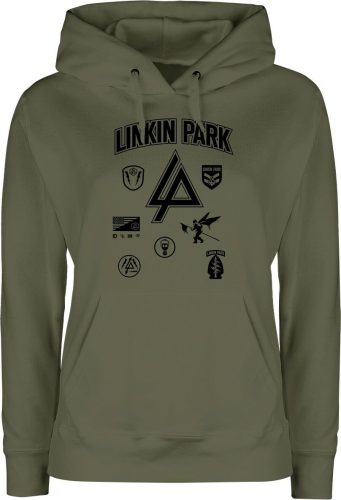 Linkin Park Patches Dámská mikina s kapucí zelená