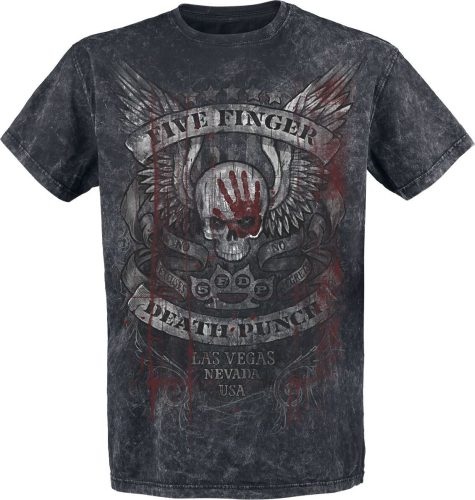 Five Finger Death Punch No Regrets Tričko cerná/šedá
