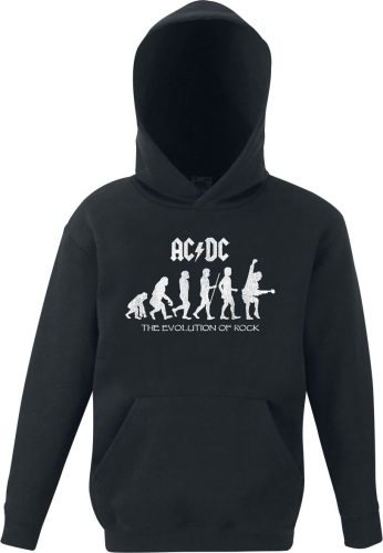 AC/DC Evolution Of Rock detská mikina s kapucí černá