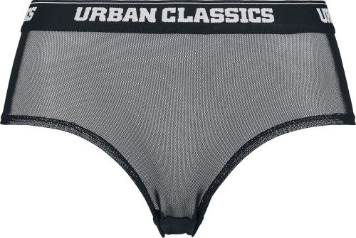 Urban Classics Dámské síťovinové kalhotky s logem Spodní prádlo černá
