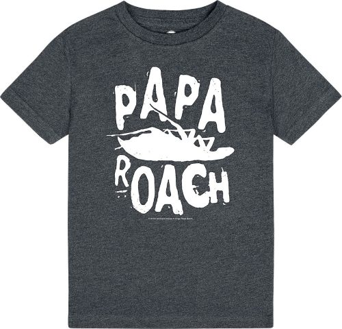 Papa Roach Metal-Kids - Logo/Roach detské tricko charcoal