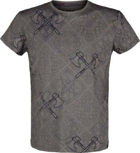 Black Premium by EMP Tričko s keltskými vzory Tričko tmavě šedá