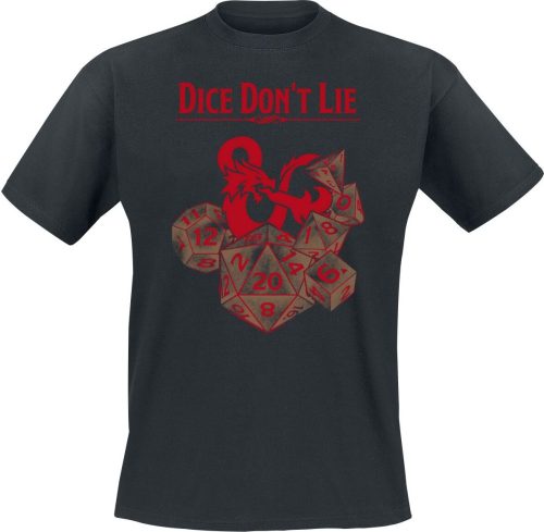 Dungeons and Dragons Dice Don't Lie Tričko černá