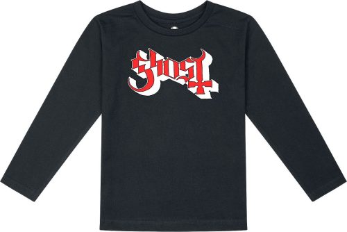 Ghost Metal-Kids - Logo detské tricko - dlouhý rukáv černá