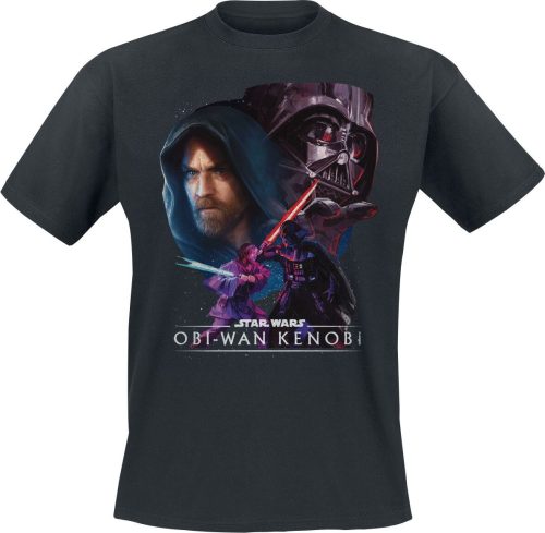Star Wars Obi-Wan - Kenobi - Big Face Off Tričko černá