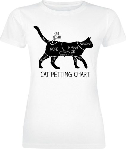 Tierisch Cat Petting Chart Dámské tričko bílá