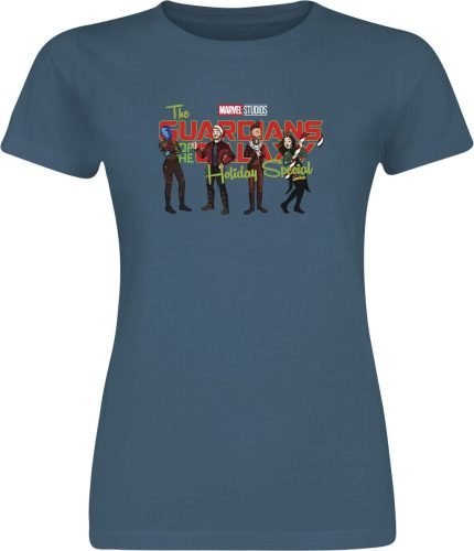 Strážci galaxie Holiday Logo Group Dámské tričko modrá