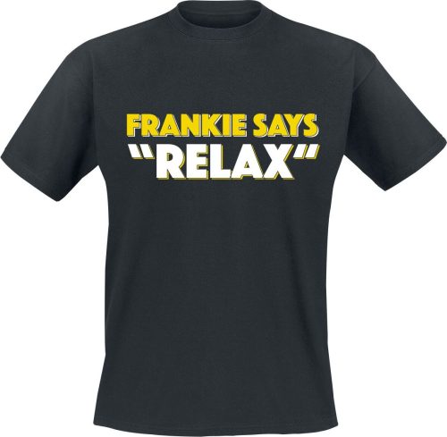 Sprüche Frankie Says Relax Tričko černá
