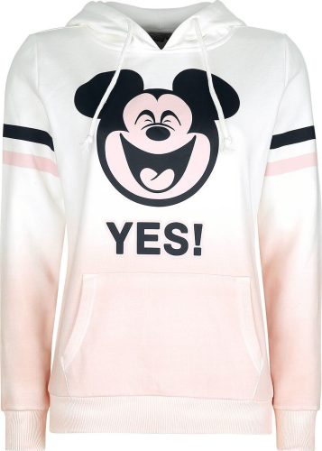 Mickey & Minnie Mouse Yes! Dámská mikina s kapucí bílá/ružová