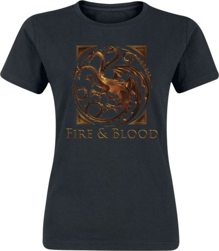 Game Of Thrones House of the Dragon - Fire & Blood Dámské tričko černá